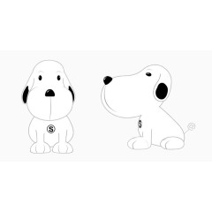 小狗素材小狗图片 卡通手绘狗狗