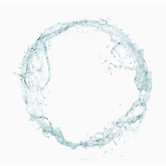蓝色半透明圆形水元素