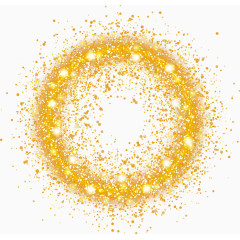 金色粒子圆形光
