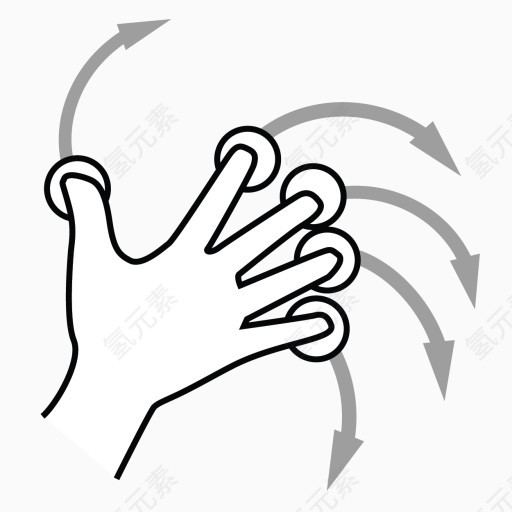 五手指旋转gestureworks图标