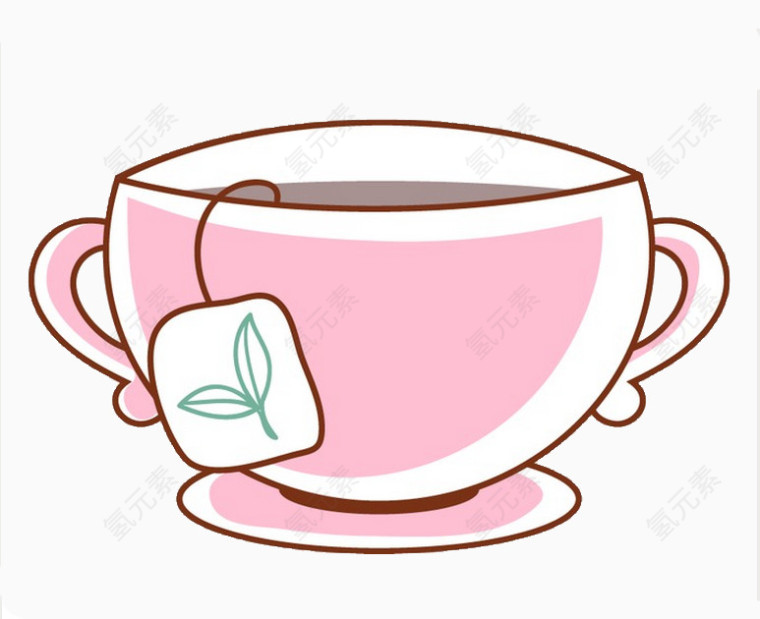 卡通可爱茶杯茶叶