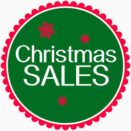 圣诞节销售Green-christmas-social-media-icons