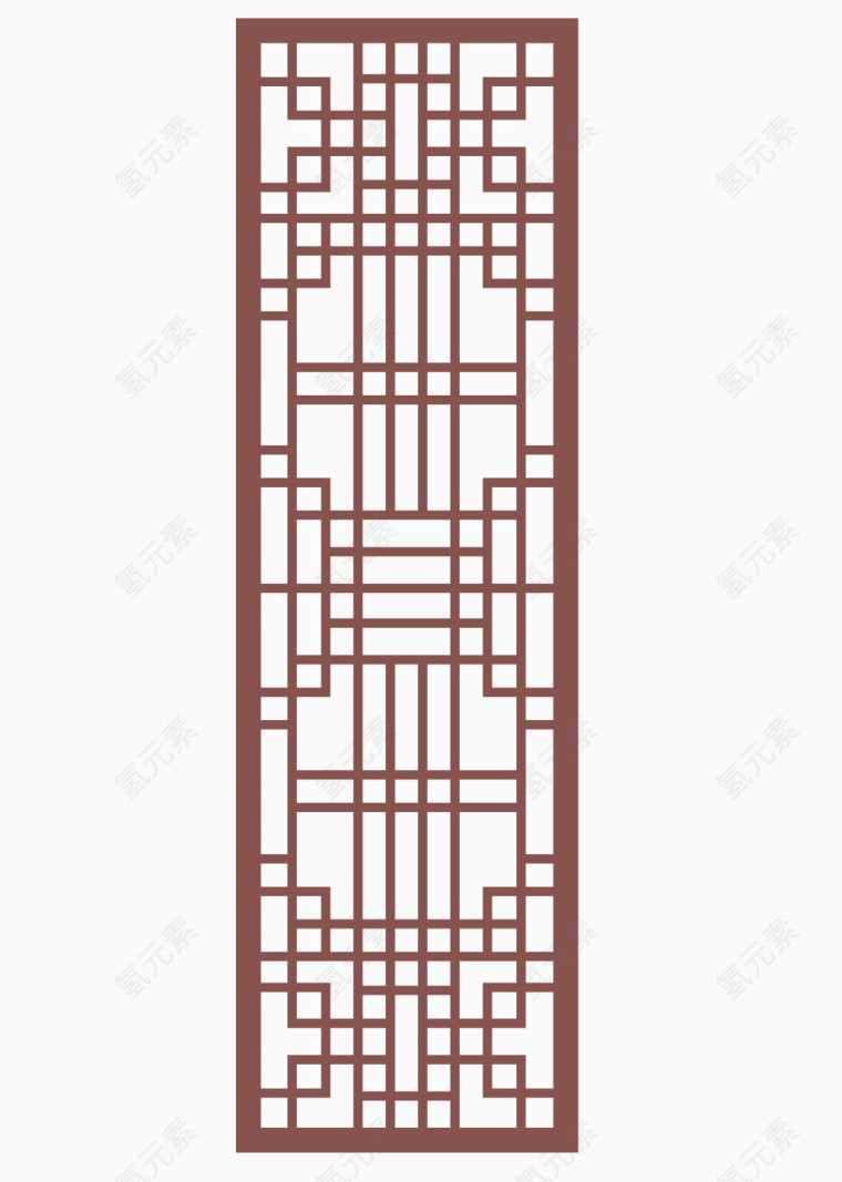 矢量隔断雕花中式