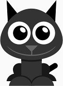 黑色的猫动物图标