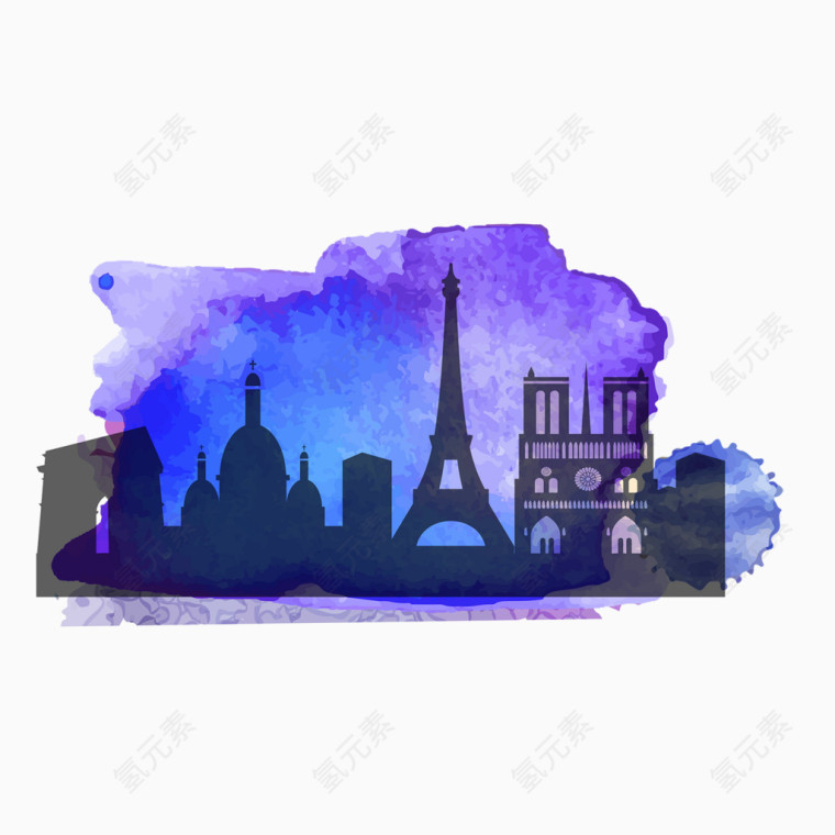 彩绘巴黎城市