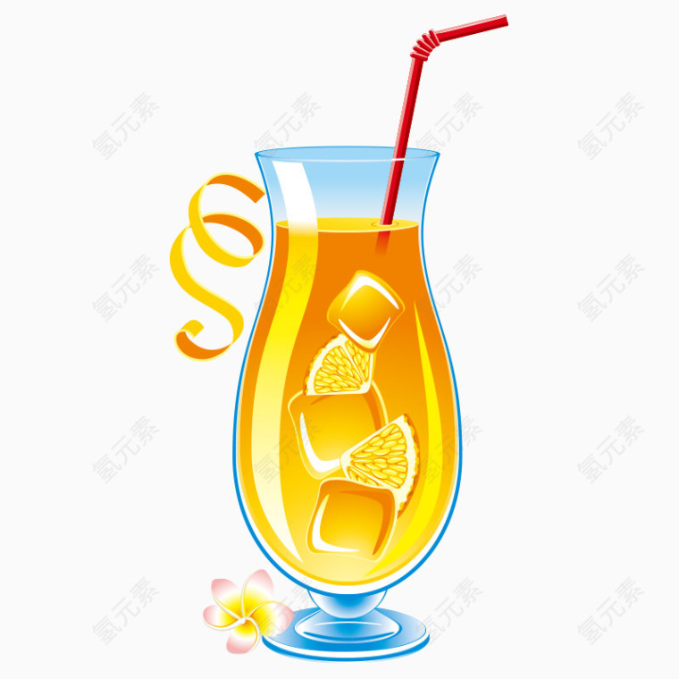 卡通冷饮果汁饮料饮管橙汁
