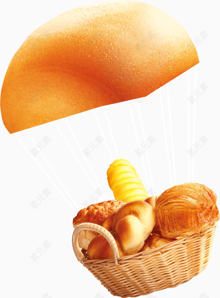 竹篮里的面包