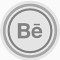 behance公司灰色retro-social-media-icons