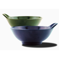绿色紫色粗瓷碗