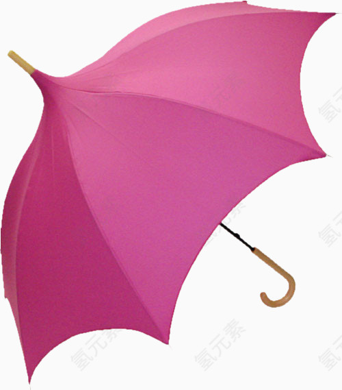紫红色卡通造型雨伞