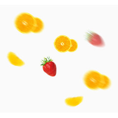 橘子切片草莓新鲜水果