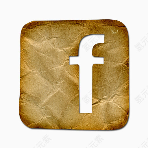 Facebook标志广场社会社会网络锡皱皱的纸