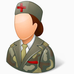 Medical Army Nurse Female Light Icon