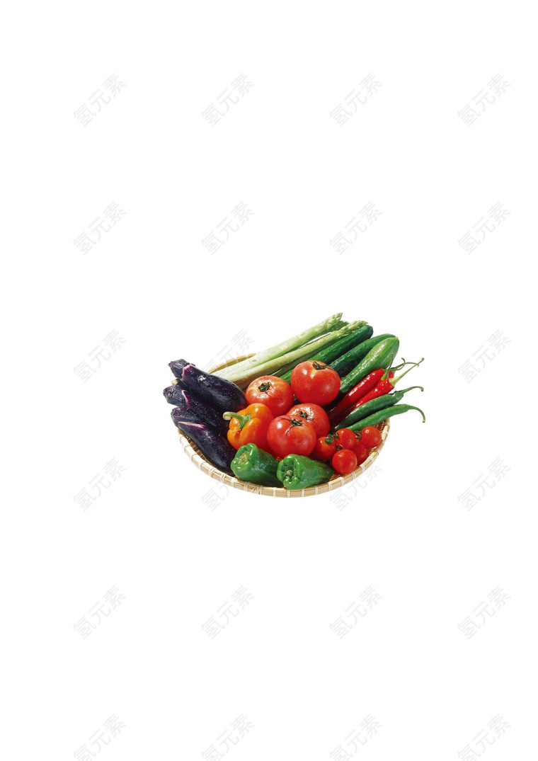 一篮子水果蔬菜