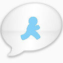 牛奶蓝色的目的聊天chat-icons