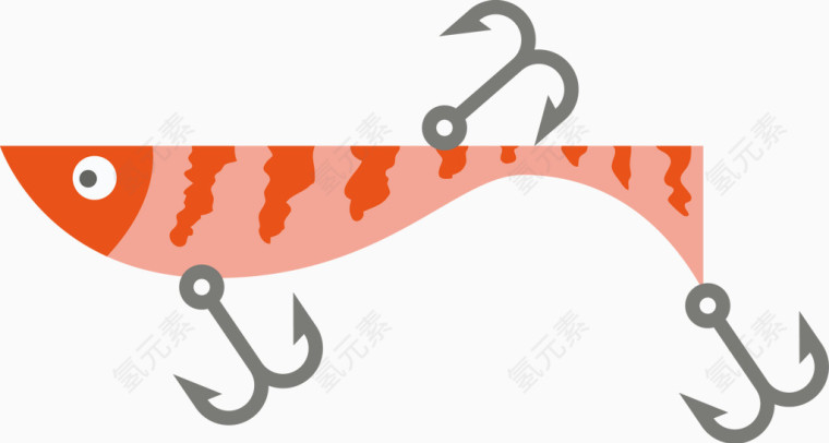 橘色条纹鱼钩