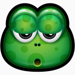 绿色怪物表情符号绿色怪物图标