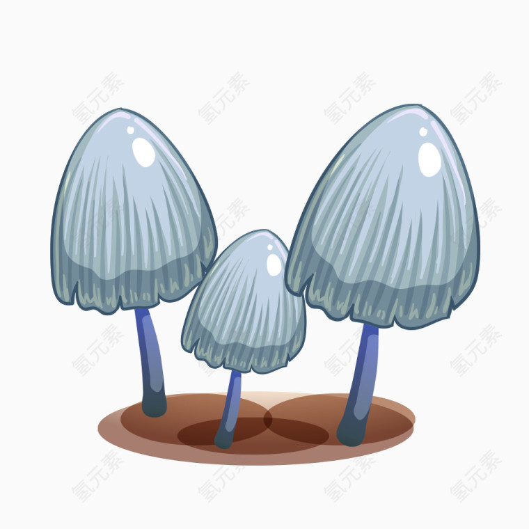 卡通精美蘑菇素材