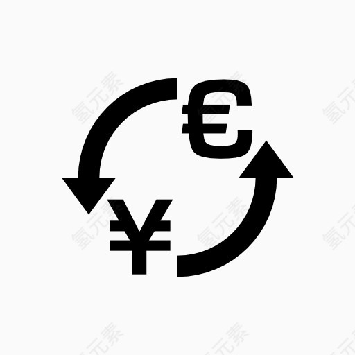 欧元日元兑换图标