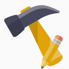 锤铅笔flat-icons