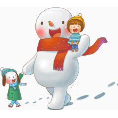 雪人和小孩