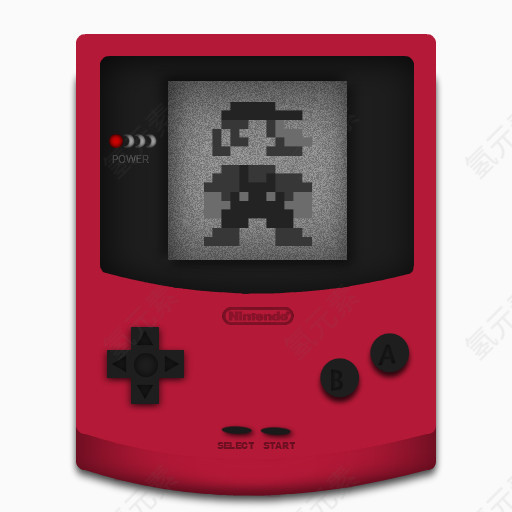 红色的游戏Gameboy-icons