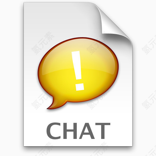 黄色 的聊天iChat图标
