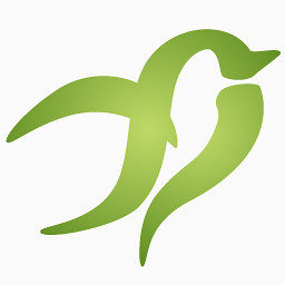 绿色的燕子标志图标