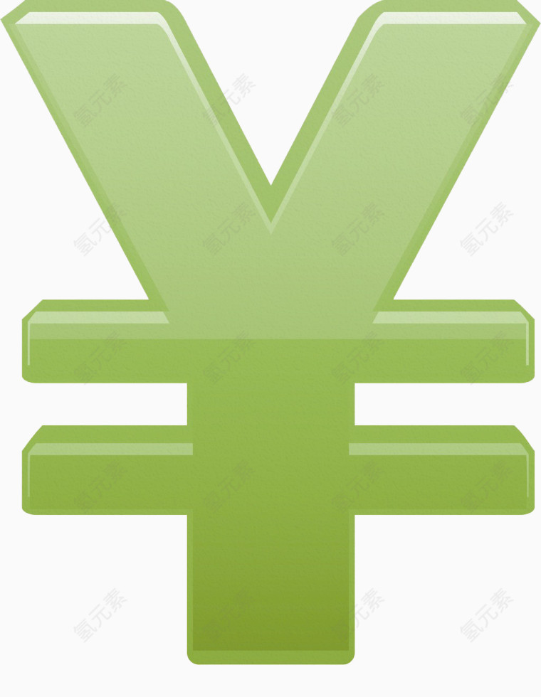 绿色钱币符号免抠素材