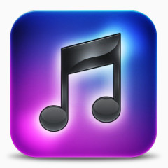 紫色的蓝色的iTunes-10-replacement-icons