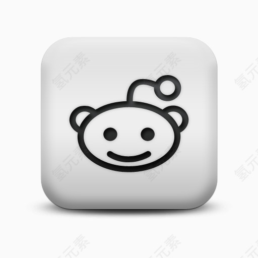 不光滑的白色的广场图标社会媒体标志标志social-media-logos-icons