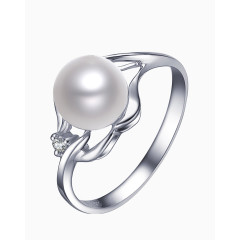 白珍珠戒指素材矢量