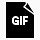 文件格式GIF简单的黑色iphonemini图标