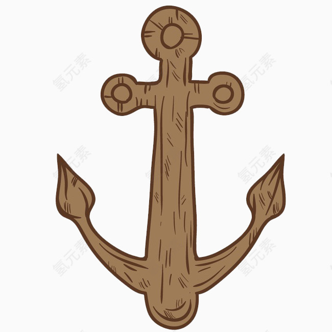 木质船锚