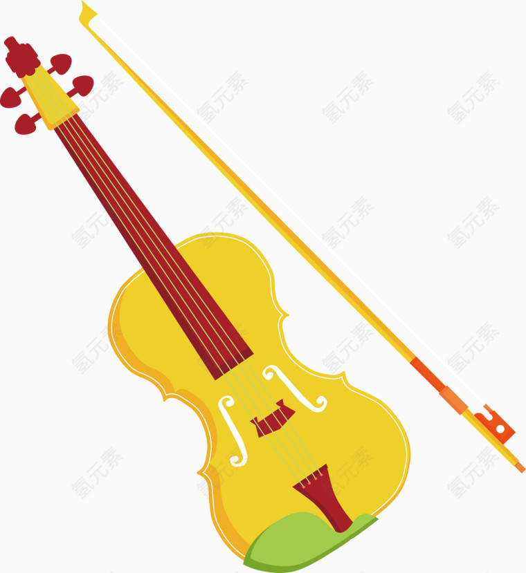 卡通小提琴矢量图