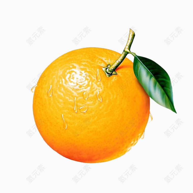 生鲜黄色橙子PNG元素