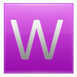 字母W粉色图标