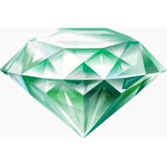 手绘绿色钻石