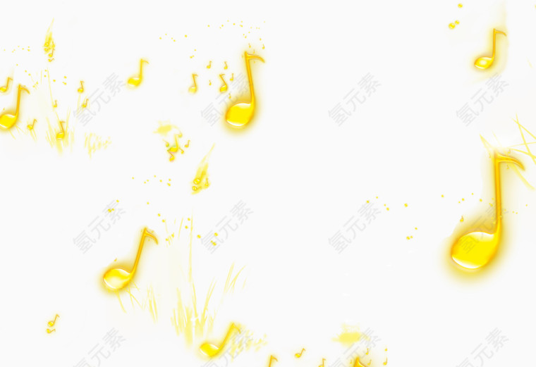 黄色音乐符号