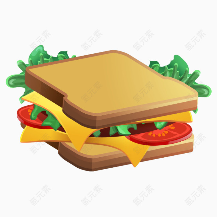 卡通立体食物汉堡包