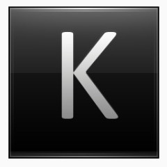 黑色字母K图标