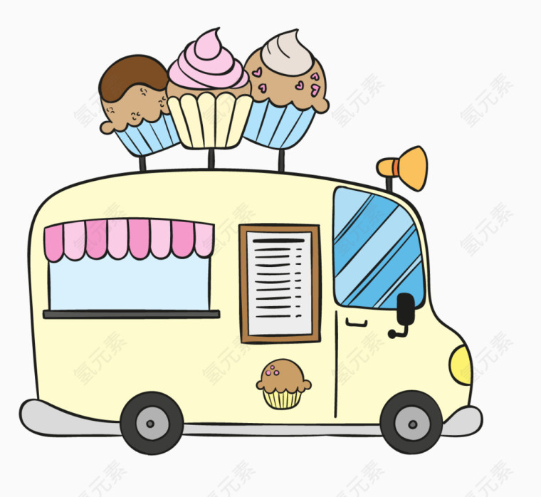 卡通冰淇淋汽车