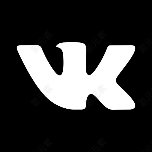 VKontakte社交黑色按钮