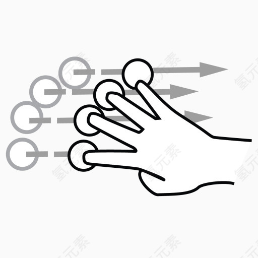 四手指轻弹gestureworks图标