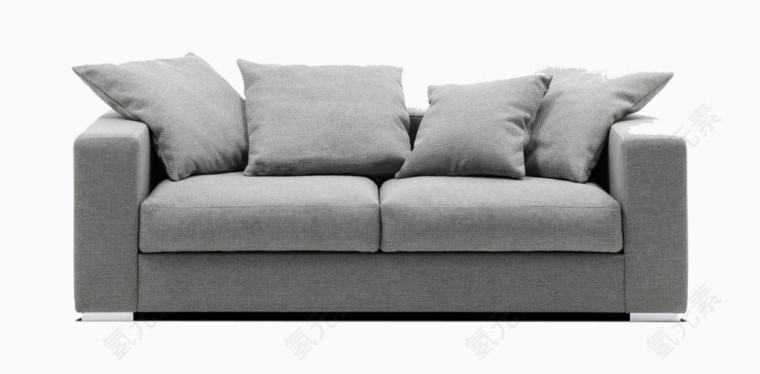 灰白色双人沙发