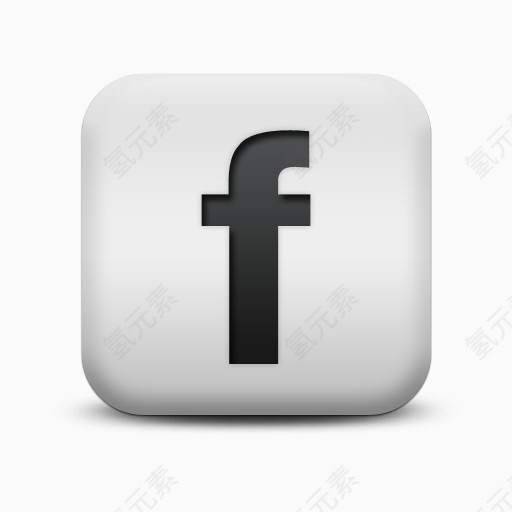 不光滑的白色的广场图标社会媒体标志脸谱网标志social-media-logos-icons