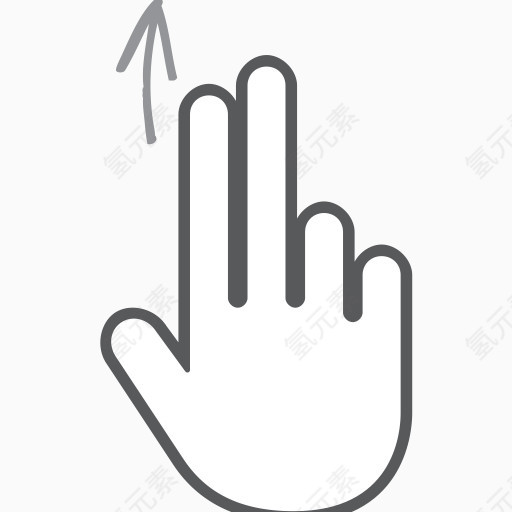 手指手势手互动滚动刷卡起来交互式手势包