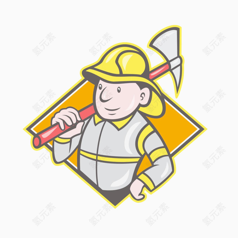 消防员卡通形象素材