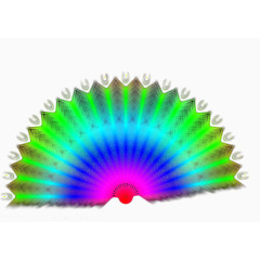 彩色仿孔雀羽毛的扇子