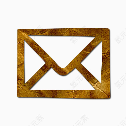 邮件信封消息电子邮件信皱皱的纸